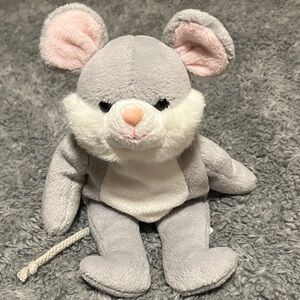 GAF Great American Fun Corp. Bean Sprouts Gray 9 inch Plush “Squeaky”Mouse